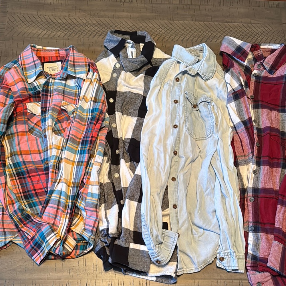 Women’s Casual Plaid and Denim Shirt Collection